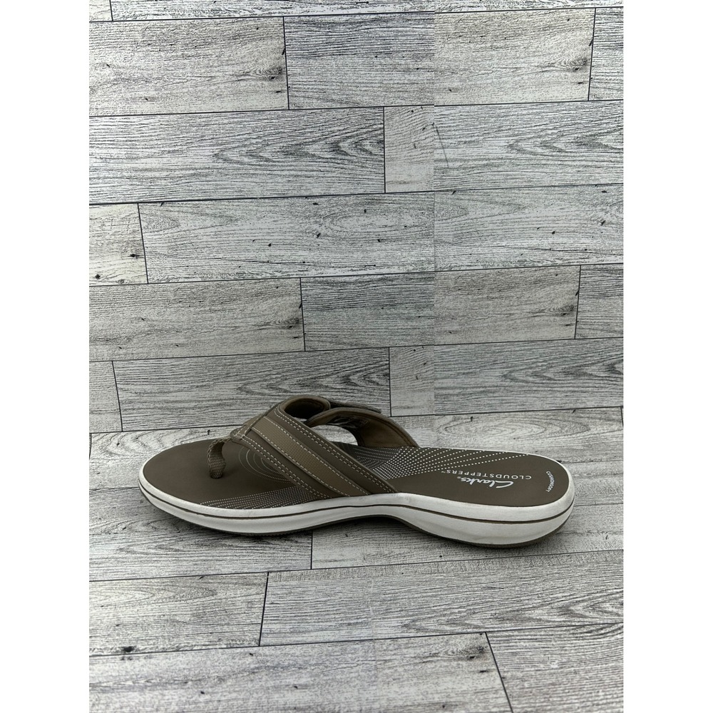 Clarks Cloudsteppers Womens‎ Brown Adjustable Strap Thong Sandals Size 9M